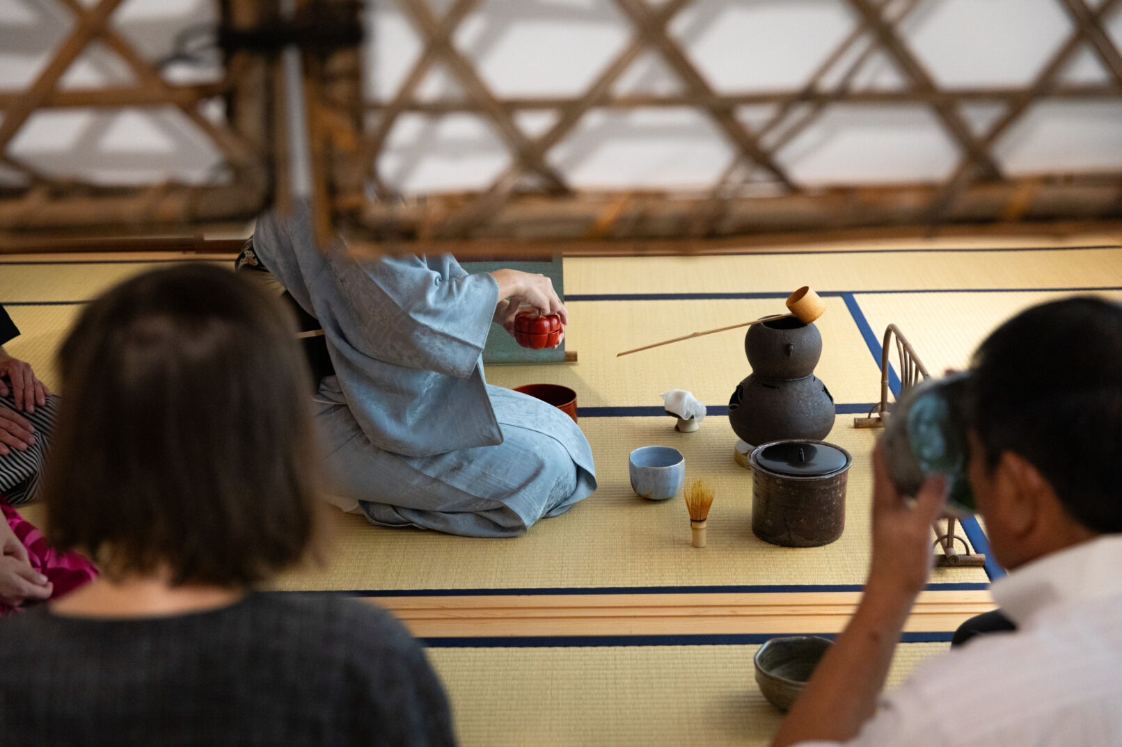 Washi and Bamboo tea room collaboration of artist Kjell Hahn and Fuyuko Kobori